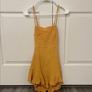 nasty gal mustard mini dress